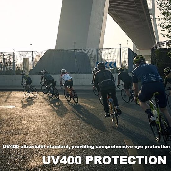 2-pack Unisex gepolariseerde fietszonnebril - UV400-bescherming, lichtgewicht en antislip sportbril, geschikt voor hardlopen, wandelen, fietsen en andere sporten van Merkloos — afbeelding 2