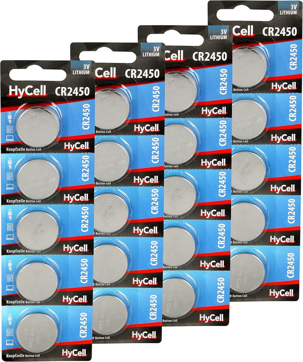 Set van 20 knoopcelbatterijen CR2450 - Hoge kwaliteit voor dagelijks gebruik