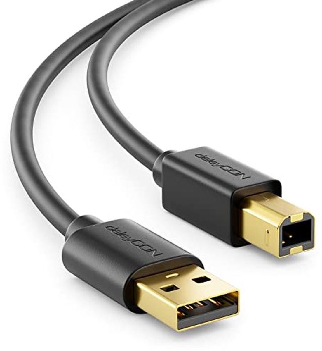 USB 2.0 Data Kabel - A naar B Stekker voor Printers en Scanners - 1m Zwart