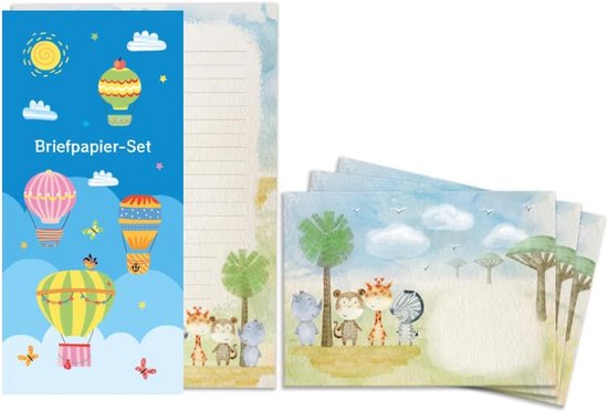 Briefpapierset Voor Kids – Raceauto Briefblok A5 Met 25 Vellen & 15 Enveloppen (C6) – Gemaakt In Duitsland
