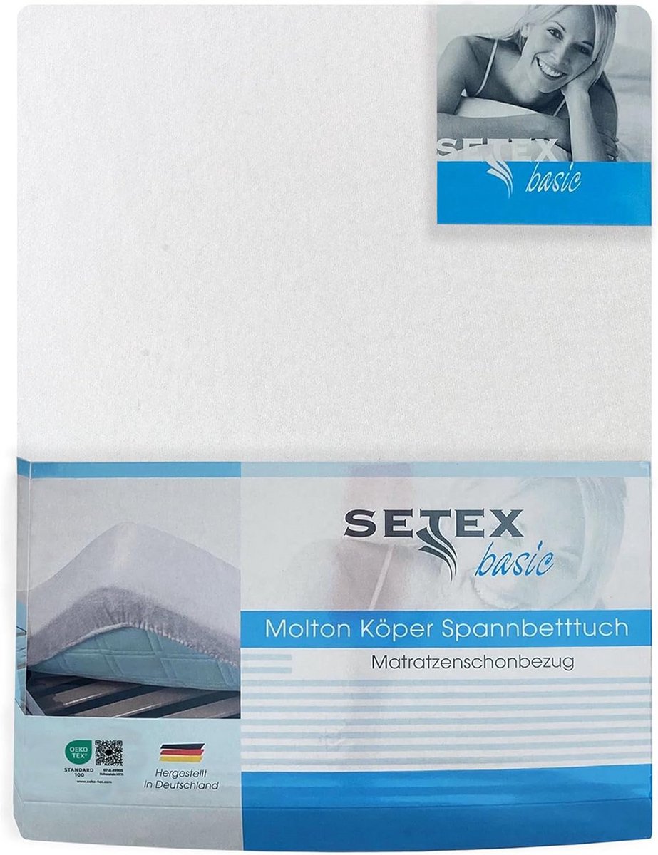 Molton Matrasbeschermer 120x200 cm - 100% Katoen, Wit, Ademend en Wasbaar