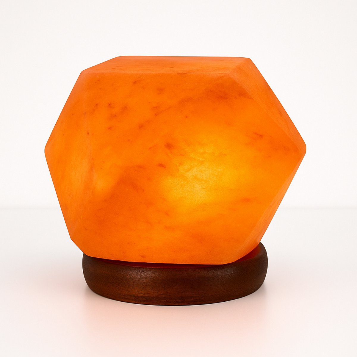 Zoutlamp Diamant tafellamp- Himalayazoutlamp - 15x15x15 cm - zoutlamp nachtlampje