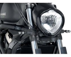 Puig Kawasaki Vulcan S 15 Mini-bevestigingsbeugelafdekking Voor Richtingaanwijzers Zwart