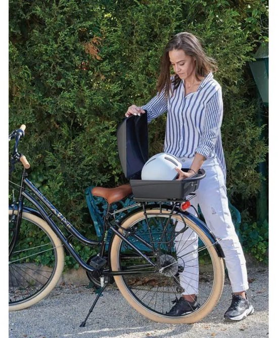 Topkoffer Polisport Luxe - zwart (vaste montage op drager) — afbeelding 3