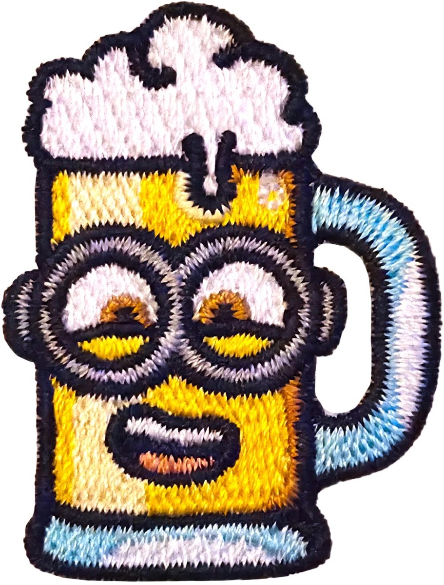 Despicable Bier embleem - Strijk embleem - Carnavalskleding - Carnaval accessoires