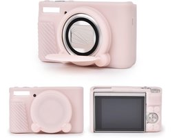 Beschermhoes Geschikt voor Canon SX740 camera's, gemaakt van zacht siliconen, geschikt voor Canon PowerShot SX740/SX730 camera's - Krasbestendige SX742 beschermhoes met afneembare lensdop - lichtroze.