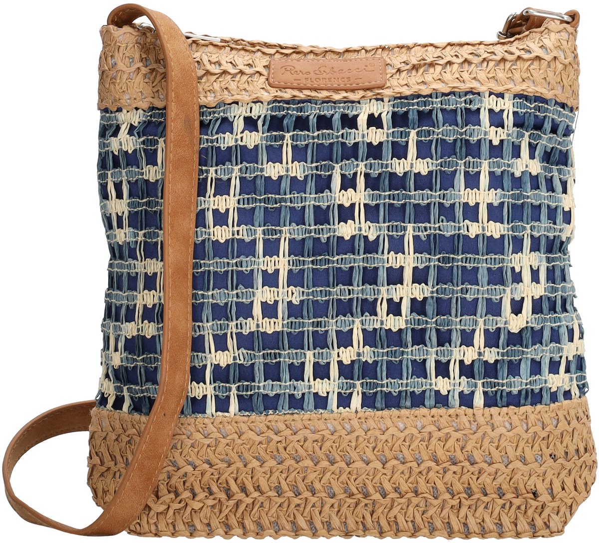 PE Florence Natural Life Schoudertas - Navy / Creme