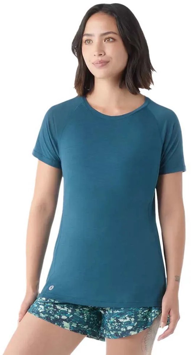 Sportshirt Smartwool Women Active Ultralite Short Sleeve Twilight Blauw