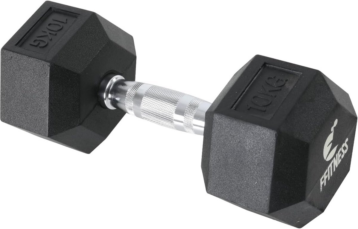 Zeshoekige Halter voor Fitness en Training - 10 kg - Ideaal voor Crossfit en Thuisgebruik