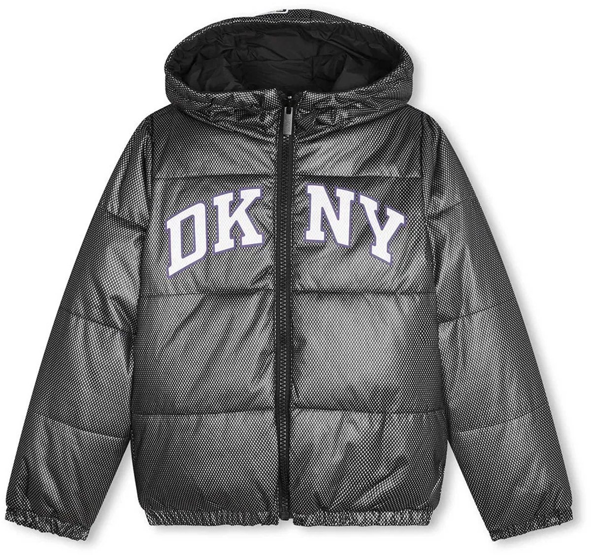 Dkny D60179 Jas 10 Years Jongens Meisjes Zwart