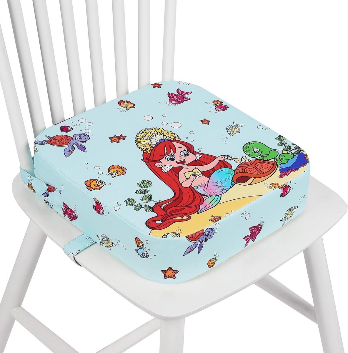 Kinderstoelverhoging met Cartoonpatroon - Veilig en Antislip - Wasbaar - Ideaal voor Thuis en Op Reis