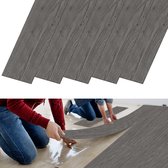 Zelfklevende PVC Vloerplanken met Houtlook – 5 m² – Vinyl Vloer Peel & Stick, 2 mm Dik, Waterbestendig, Voor Woonkamer Keuken Badkamer – Donkergrijs