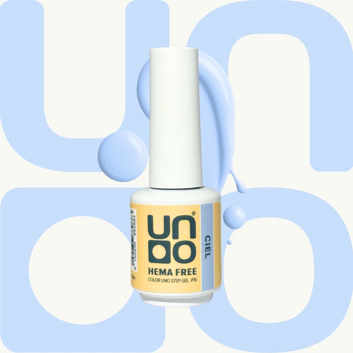 UNO One Step Gel – 3-in-1 Gellak – Base + Kleur + Top in één – HEMA-vrij –Ciel (Lichtblauw) – 10g