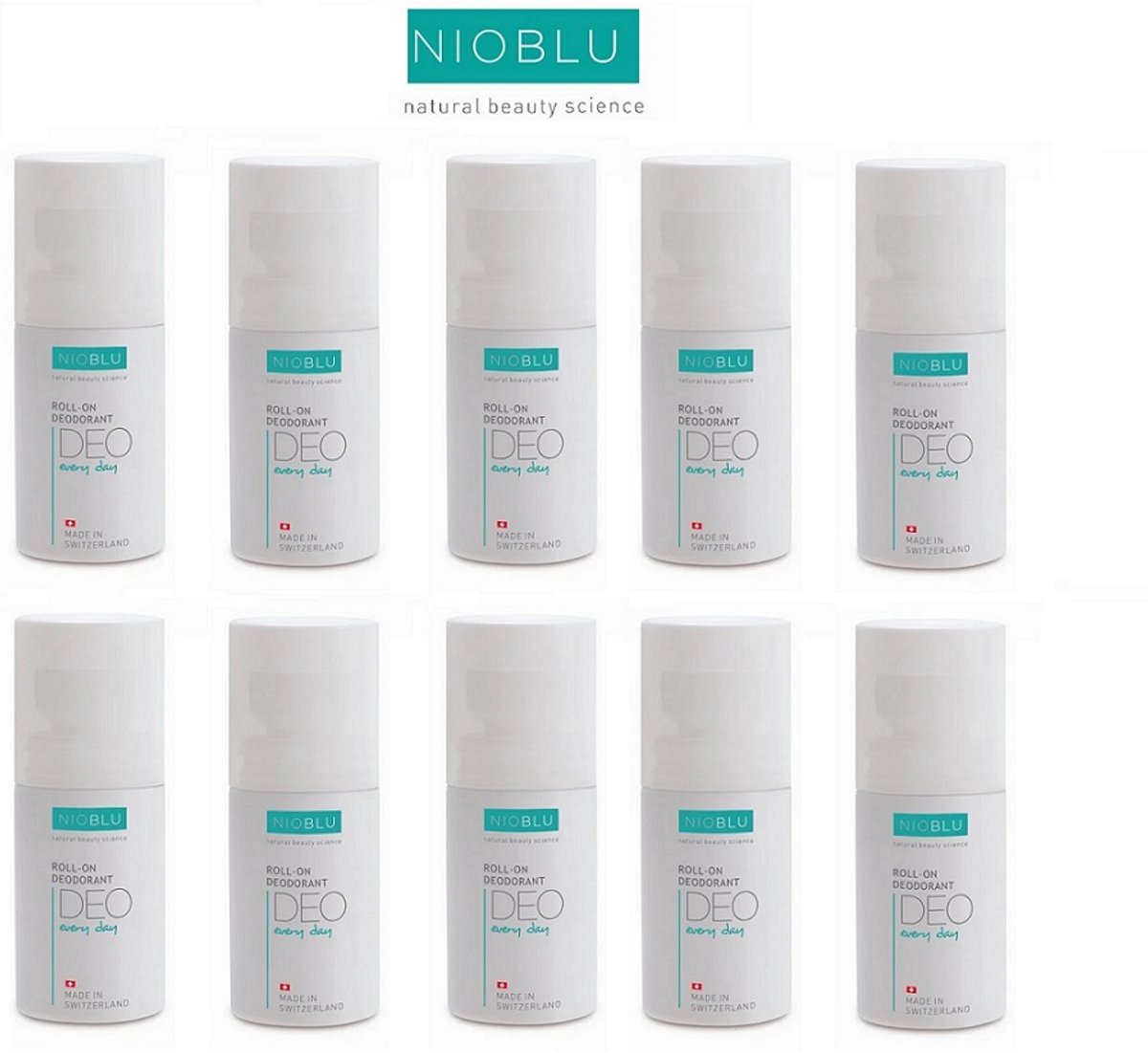 NIOBLU - Roll-on - deodorant - De deodorant die echt werkt! - Optimale geurbescherming - de hele dag fris - Voordeelset