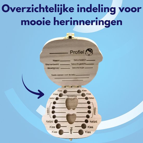 Knaak Houten Tandendoosje - Nederlandse versie - Compact - Meisje - Voor Melktanden - Nederlands van Knaak — afbeelding 2