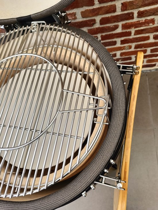 Kamado BBQ 22 Inch Large | Keramische Houtskool BBQ | Divide & Conquer | Incl. Fiberglass Afdichting — afbeelding 4