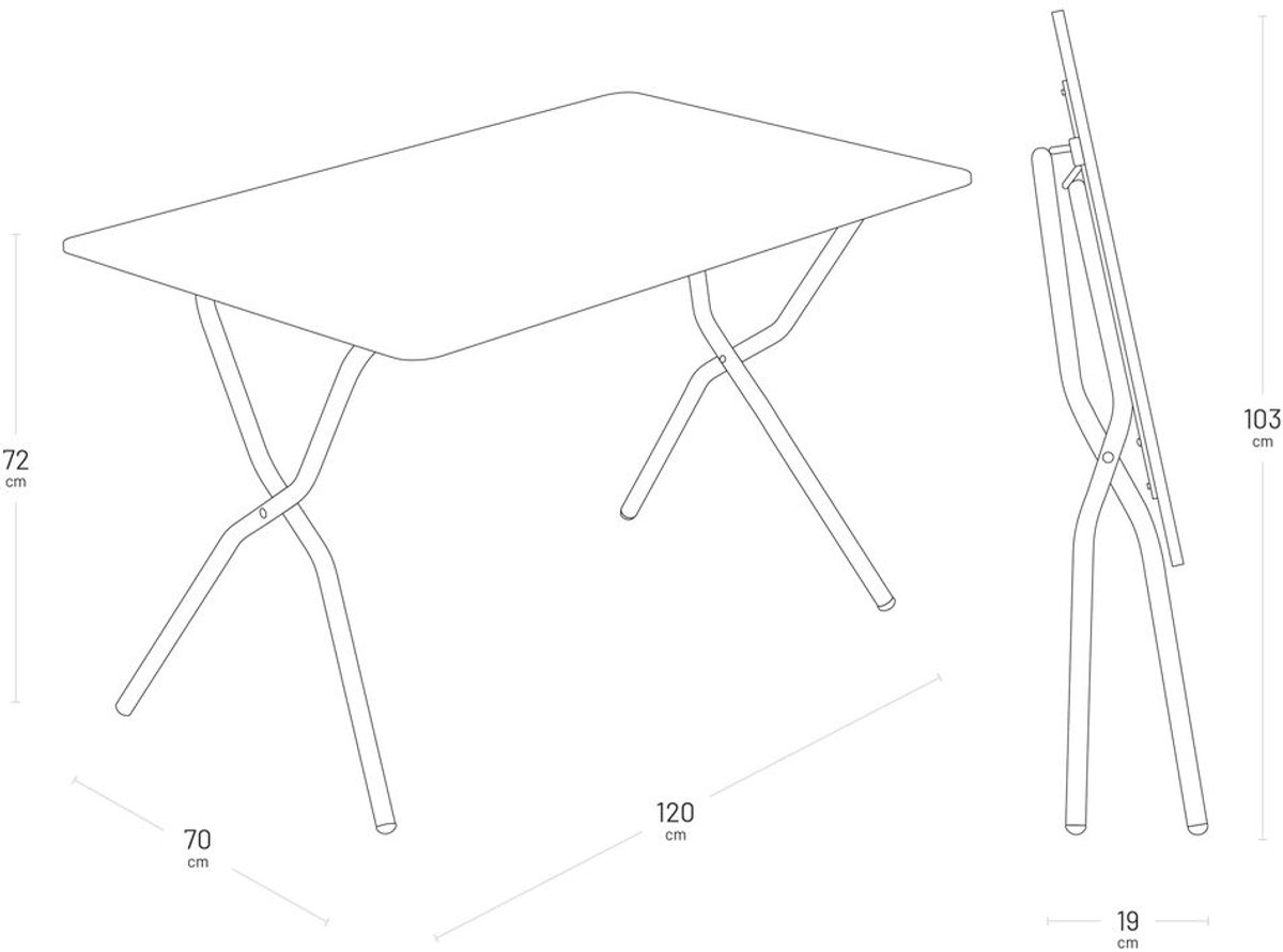 Lafuma Balcony Table - Table bistro - Table de jardin - Pliable