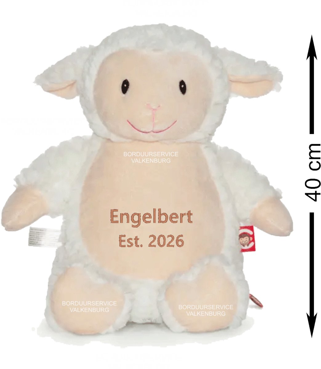Cubbies Knuffelschaapje-Blokletters-Naam-Est