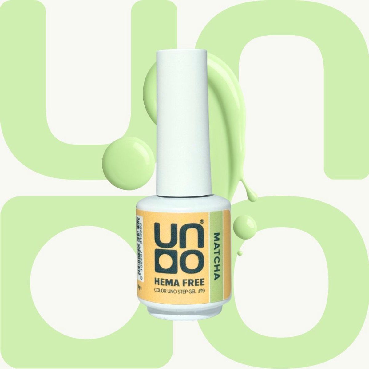 UNO One Step Gel – 3-in-1 Gellak – Base + Kleur + Top in één – HEMA-vrij – Matcha (licht groen) – 10g