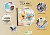 Canvas schilderij groot handgeschilderd prachtige bloemen botanisch – YS-Art Gallery – Luxe wanddecoratie voor woonkamer – Modern schilderij voor slaapkamer en hal
