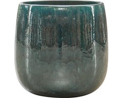 BAQ - Bloempot - blauw - D31 x H31 cm - Opening 24 cm