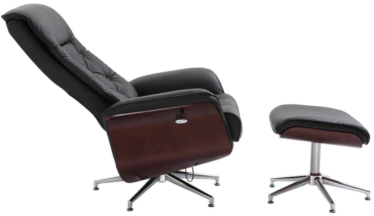 Exoluxe Relaxfauteuil Retro Chesterfield - 360° Draaibaar - afbeelding 3