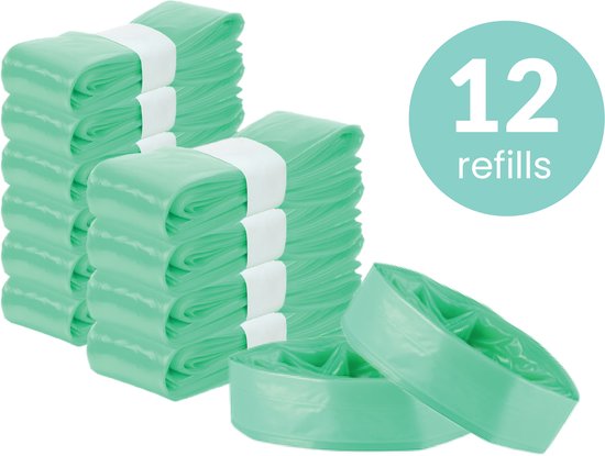 12 navullingen Strapper luieremmer, groen
