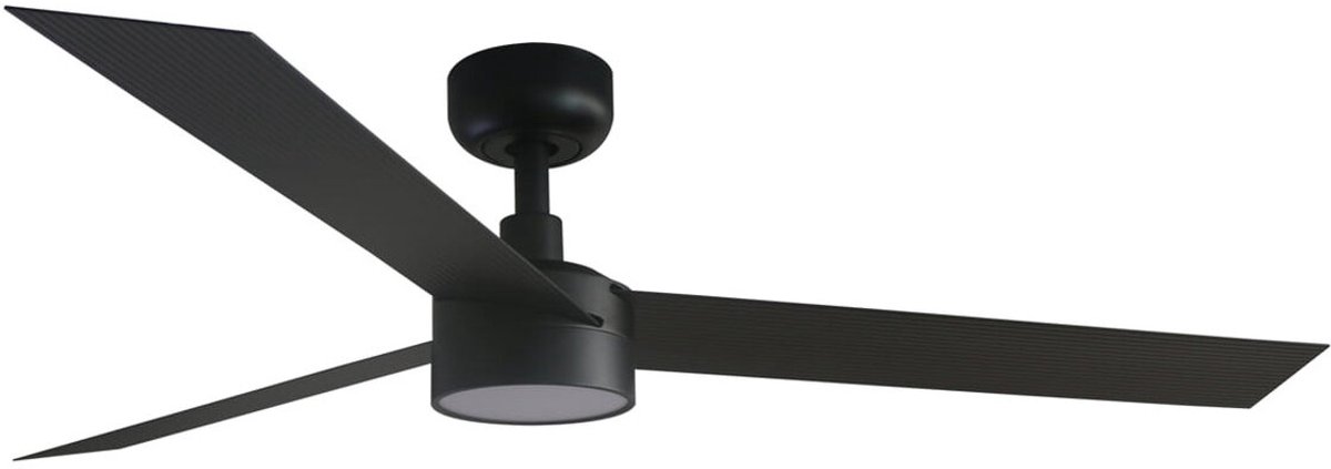 Faro Barcelona 34291-1TW Cruiser L LED plafondventilator met ledverlichting matzwart 132 cm - Afstandsbediening - Stille en energiezuiniger DC-motor - Timerfunctie