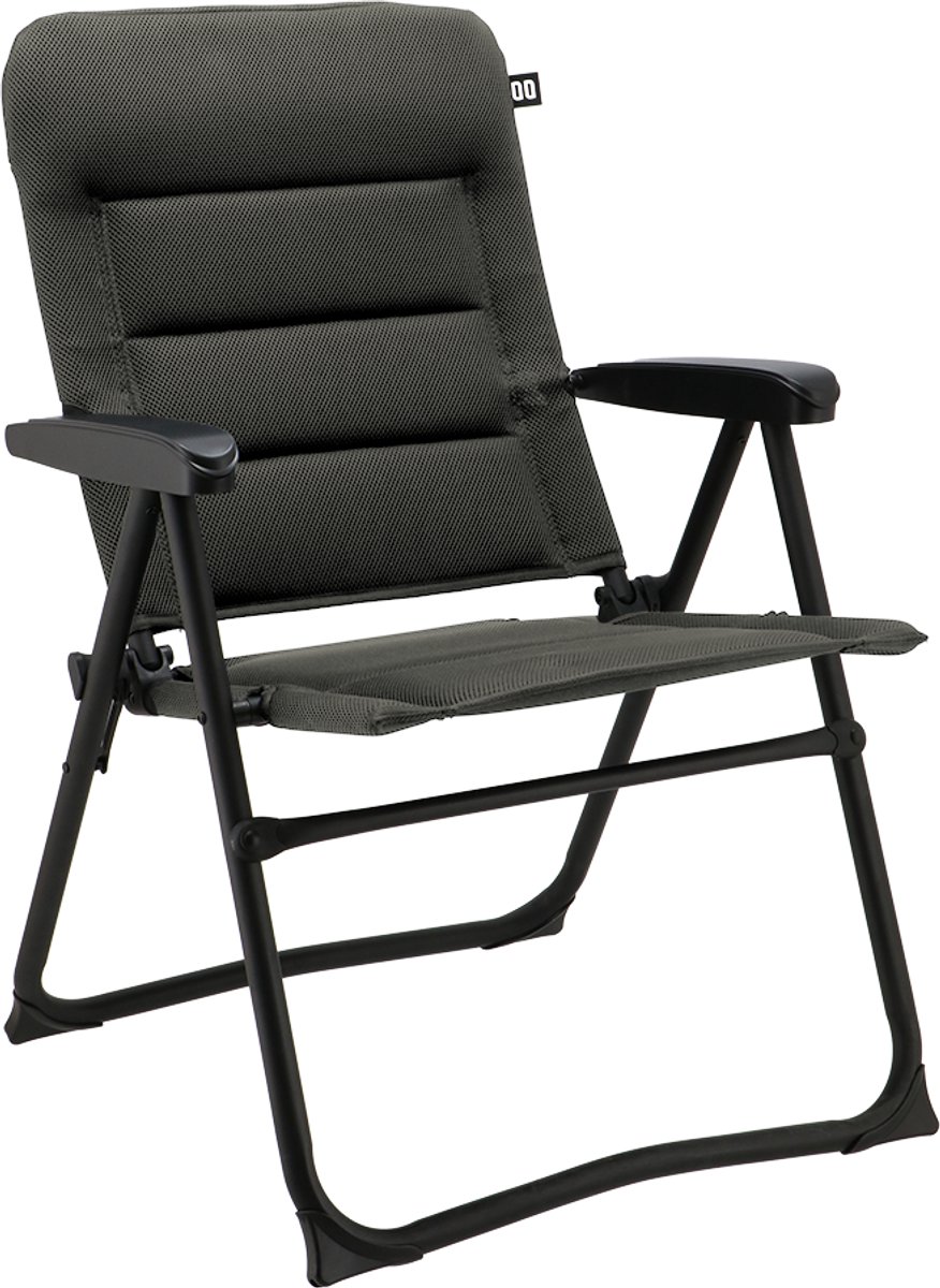 Travellife Barletta Compact Camping Standenstoel Donkergrijs - In 3 standen verstelbaar - Comfortabele 2D mesh bekleding - Gemakkelijk mee te nemen