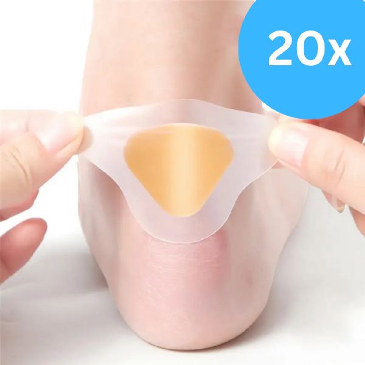 Bodybite - 20 Stuks Gel Hielbeschermers - Voorkomt Blaren - Hielpads - Antislip - Voor Hakken Sneakers - Zelfklevend - HEELGEL
