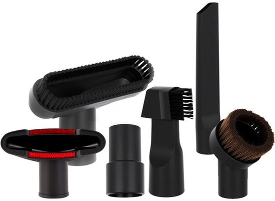 Stofzuiger hulpstukken set - 6Stuks - Universeel Opzetstuk - Stofzuiger Zuigmond Set geschikt voor Miele/Philips/AEG/Karcher/Bosch - Meubelborstel - Spleetzuigmond - Stofzuigermond - Stofzuigermondstuk - Stofzuigervoet - Borstel - Universeel zuigmond