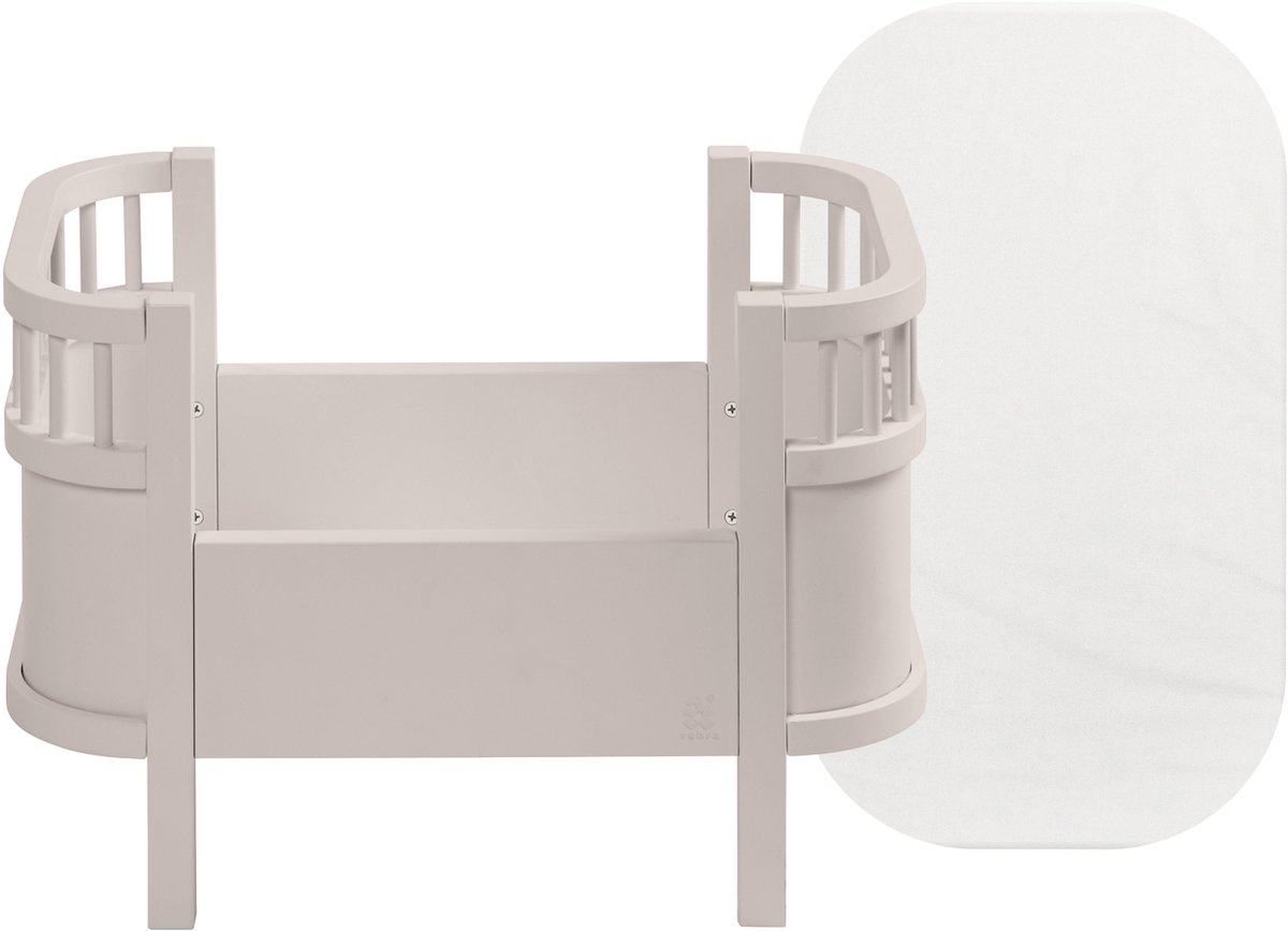 Sebra Poppenbed + Matras – Birch & Rose