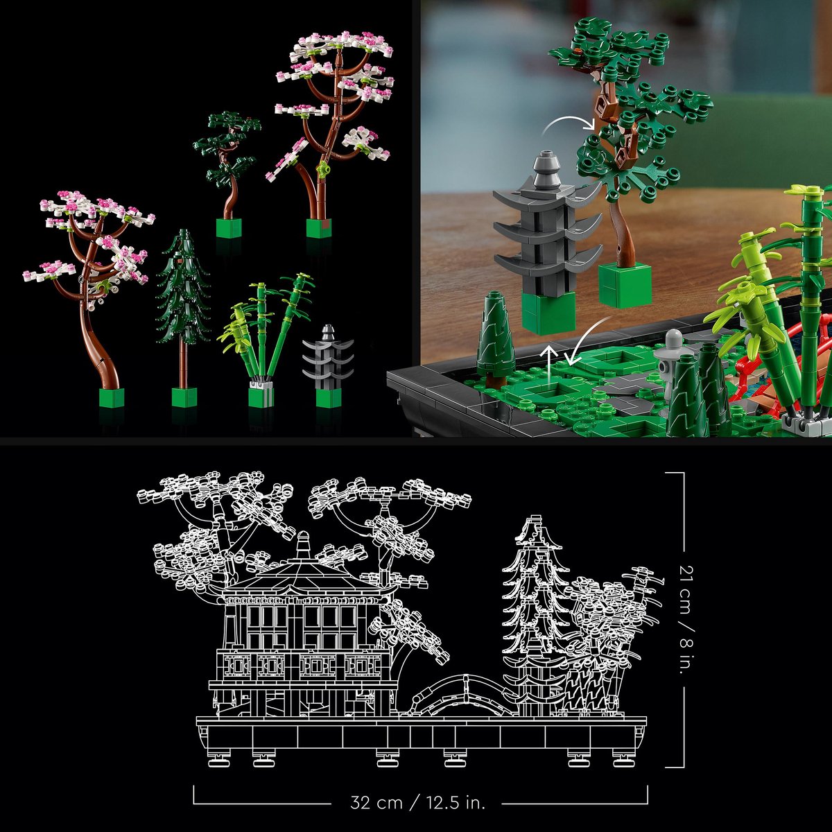 LEGO Icons Rustgevende tuin Botanisch Mindfulness Bouwpakket voor Volwassenen - 10315 — afbeelding 11