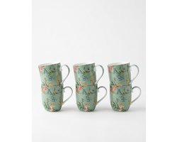 Pip Studio Jolie Mokken - Koffiekopjes met Oor - Koffiemok - Servies set van 6 - 200ml