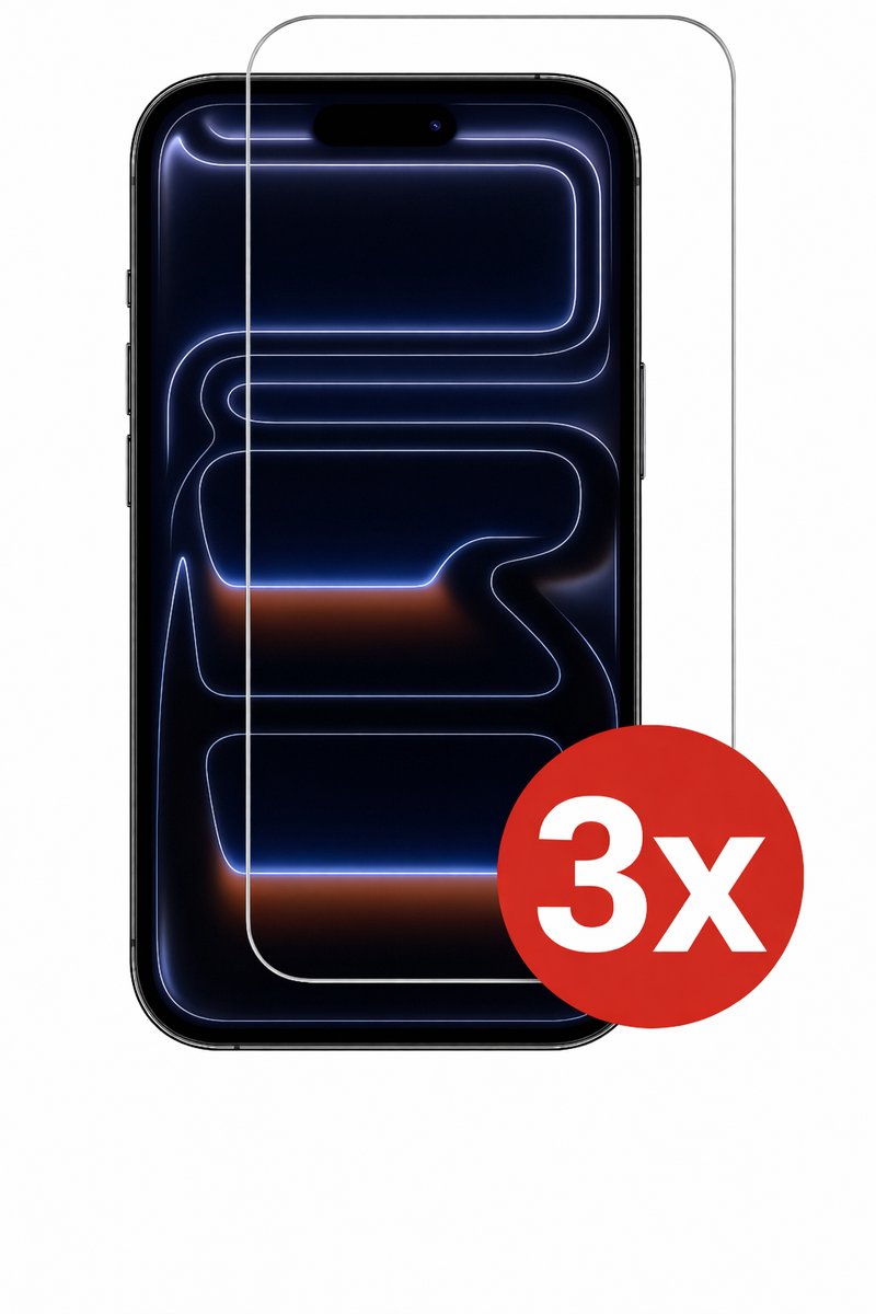 Screenprotector - 3 stuks - Geschikt Voor iPhone 17 Pro Max - Glasplaat - Tempered Glass - Gorilla - Extra Sterk - Beschermglas