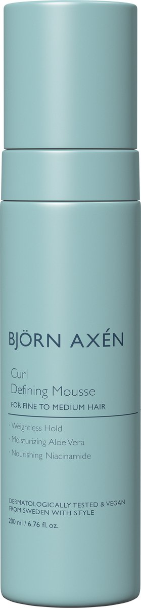 Björn Axén Curl Defining Mousse 200ml – Sterke Kruldefinitie & Anti-Pluis - Voor Natuurlijk Gedefinieerde Krullen & Slag - Langdurige Hold Zonder Crunch - Vegan - Professionele Stylingmousse Voor Krullend Haar