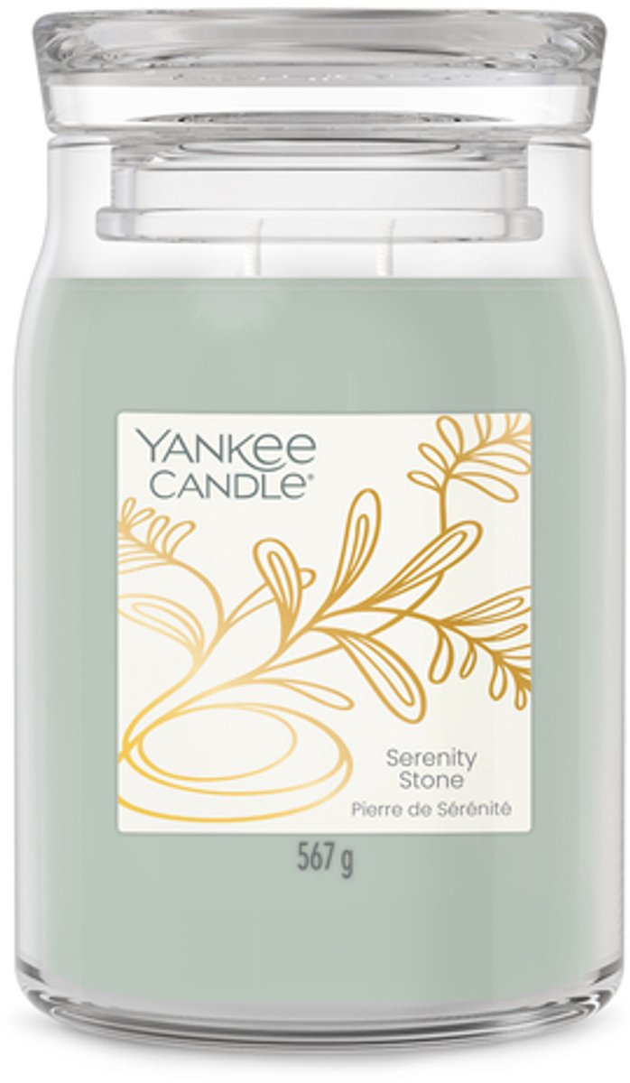 Yankee Candle Little Luxuries - Serenity Stone Large Jar - tot 90 branduren Groen