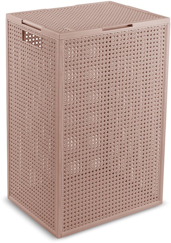 Curver Kaya Wasmand met deksel - 60L - 38x29x58,5 cm - Warm Taupe