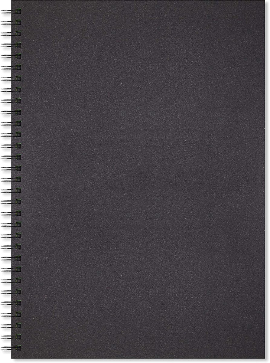 Artgecko schetsboek A3 zwart spiraal 200gr 40 vel duurzaam papier.