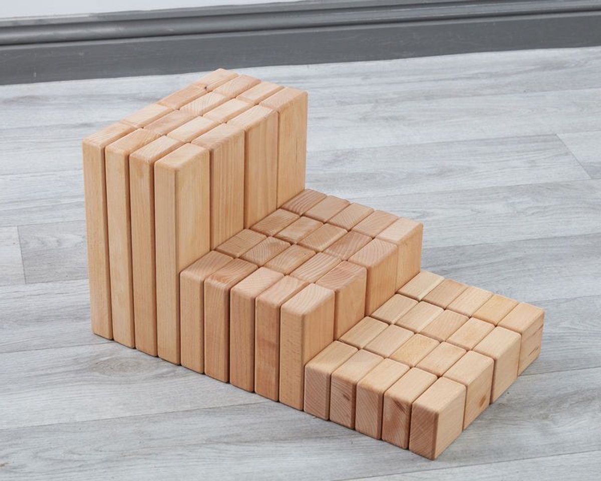 Cosy houten blokken bouwset 56 stuks - educatief speelgoed.