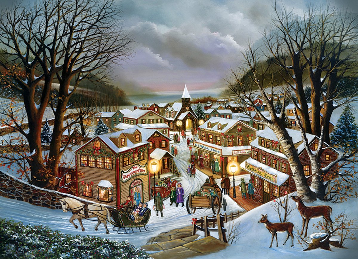 Cobble Hill legpuzzel I Remember Christmas - 1000 stukjes vintage puzzel.