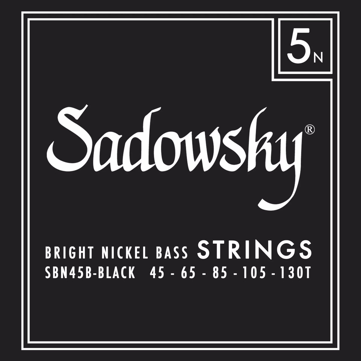Sadowsky Black Label SBN 45B-1 Nickel Taperwound 45-130 snarenset voor 5-snarige elektrische bas