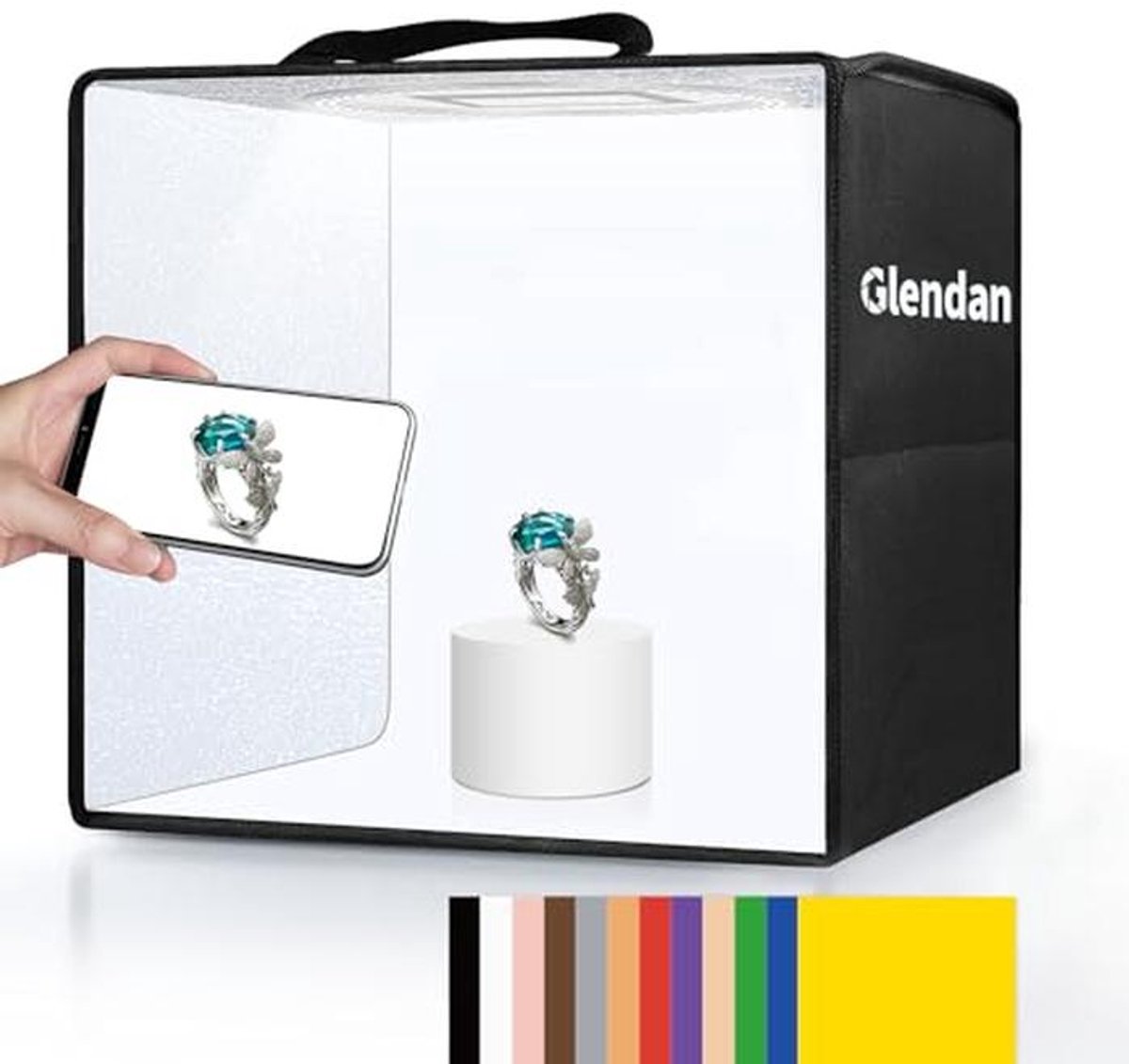 Professionele Mini Fotostudio met Verlichting en Achtergronden 30,5 cm x 30,5 cm