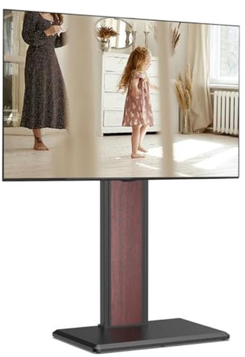 Verstelbare TV standaard met houten plank voor TV's van 32 tot 65 inch