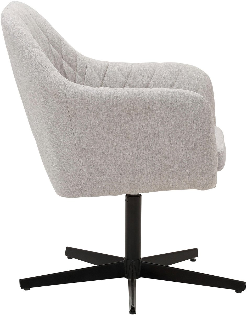 Alabama-Een fauteuil van wol ziet er lichtgrijs uit
