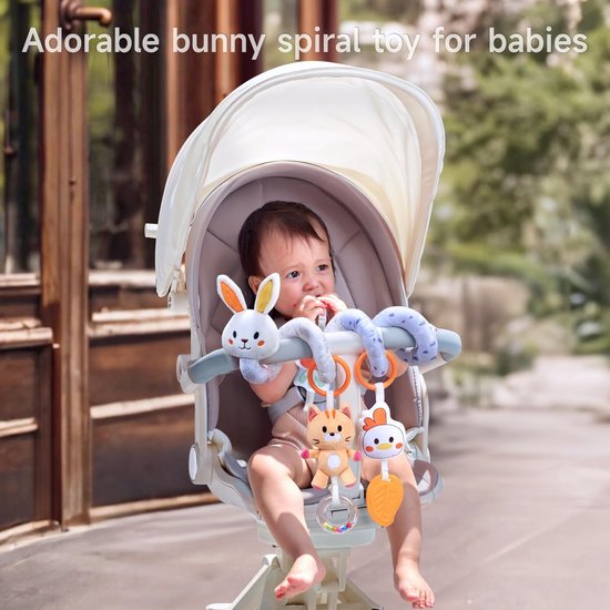 Sander Shop Kinderwagen, speelgoed voor baby's, activiteit, spiraal, speelgoed, hangspeelgoed, babyzitje, kinderbed, speelgoed voor kleine kinderen, jongens en meisjes vanaf 0 3 6 9 12 maanden van Sander Shop — afbeelding 4