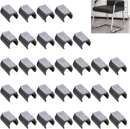 30 stuks - Stoelbeschermers - Stoelpoothoezen - U-vormige vilten