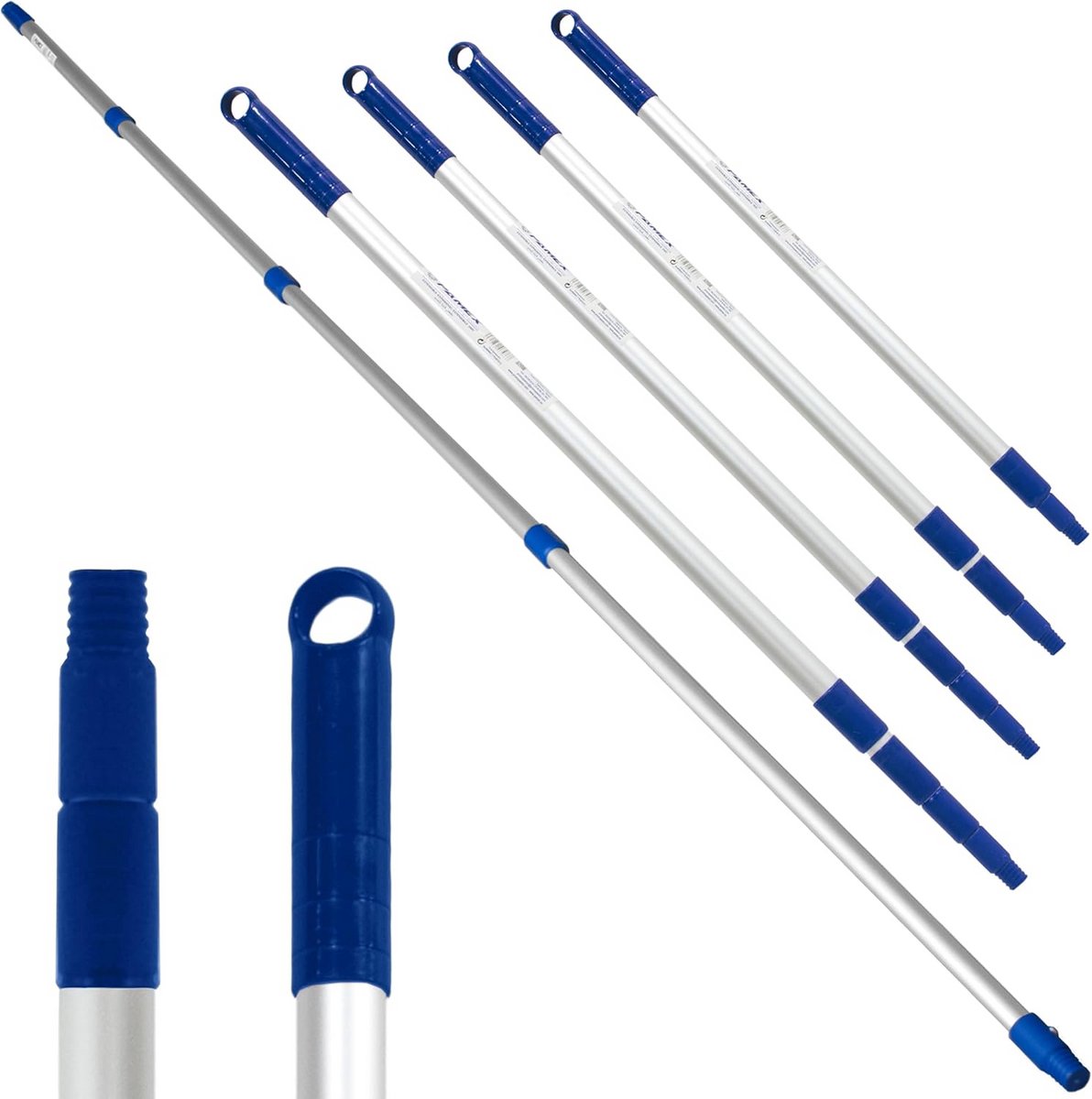 Uitschuifbare Telescoopsteel 5 Meter Aluminium voor Schilderij of Raamwisser