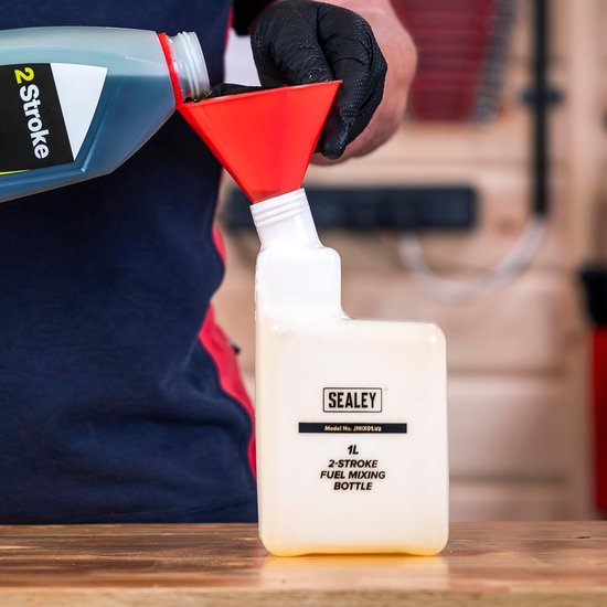 Mengfles 1 Liter voor 2-Takt Benzine Motorolie Mengverhoudingen — afbeelding 3