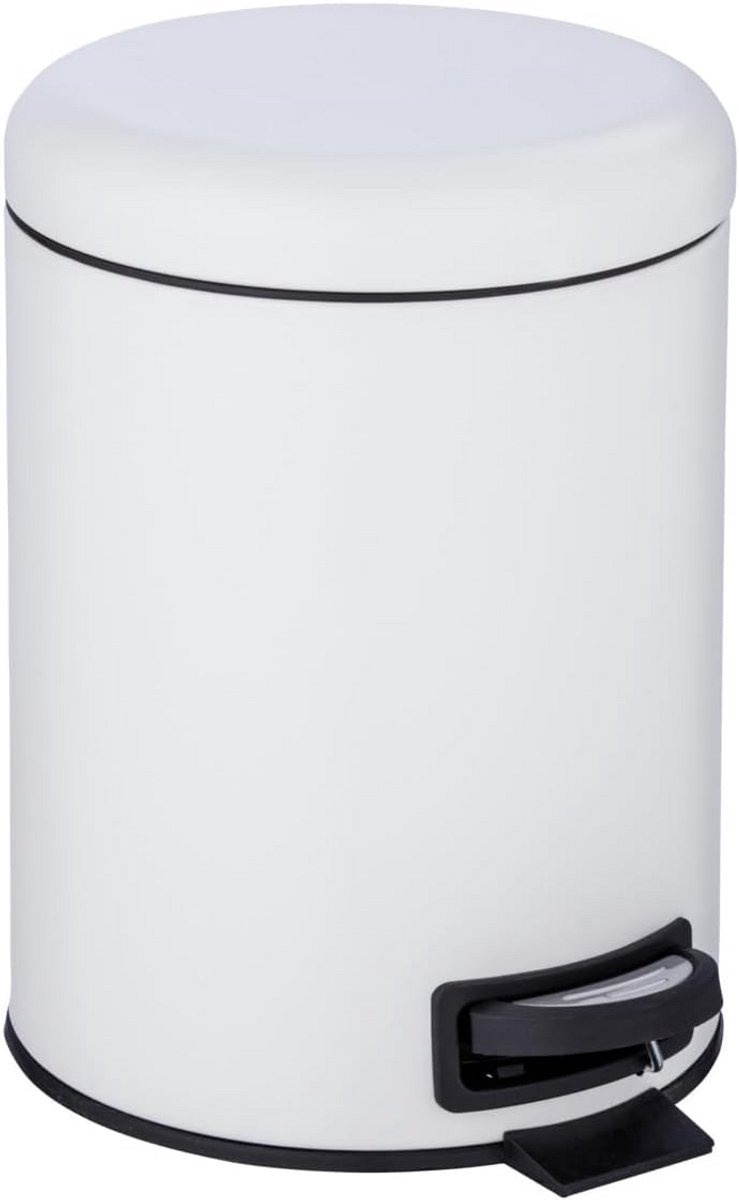Cosmetica Pedaalemmer Wit/Zwart 5 Liter Badkamer & Toilet